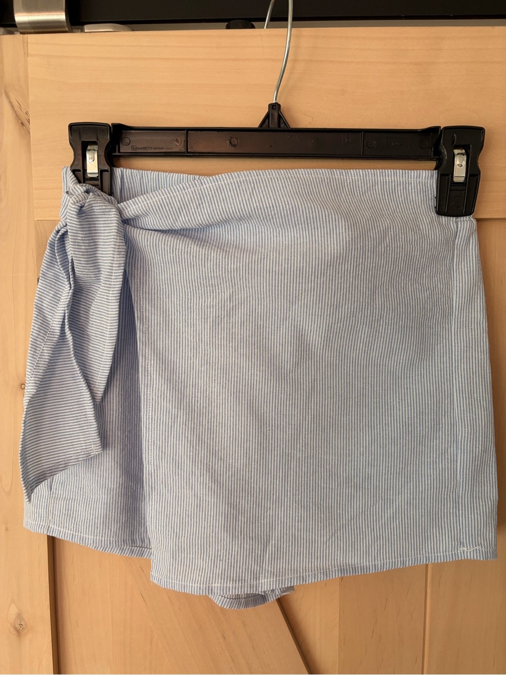 Striped Blue Tie-Waist Skort and Tank Top for Girls - Picture 3 of 8